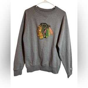 Chicago Blackhawks Hockey Sweatshirt Womens Medium Med Gray Alta Gracia Pullover